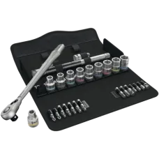 Набір торцевих головок та біт Wera 8100 SC 8 Zyklop Metal 1/2", з тріскачкою та подовжувачем, 28 предметів, 05004078001