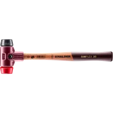 Молоток Halder Simplex 3026 насадки із чорної гуми і червоного пластику, бойок 30мм (3026.030)