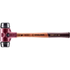 Молоток HALDER Simplex 3002 насадки із чорної гуми, бойок 40мм (3002.040)