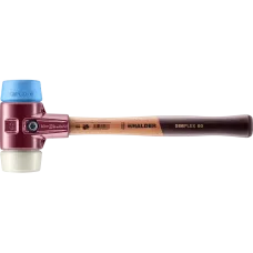 Молоток HALDER Simplex 3018 насадки із синього поліуретану, білого нейлону, бойок 60мм (3018.060)