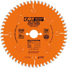 Пиляльний диск по ламінату CMT 160x20x56z K2.2/1.6 -3° Neg (281.161.56H)