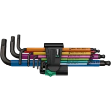 Набір Г-подібних ключів Wera 950/9 Hex-Plus Multicolour 1 BlackLaser, 05022089001