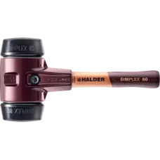 Молоток HALDER Simplex 3002 насадки із чорної гуми коротка ручка, бойок Ø80мм (3002.082)