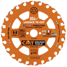 Пиляльний диск по деревині з цвяхами CMT 165x20x24z K2.3/1.2 (286.765.24H)