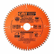 Пильний диск по алюмінію та пластику CMT 190x30(20,16)x64Т K1.8/1.2 -6° Neg (276.190.64M)