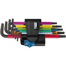 Набір Г-подібних ключів з функцією фіксації Wera 967 SL/9 TORX® HF Multicolour, 05024179001